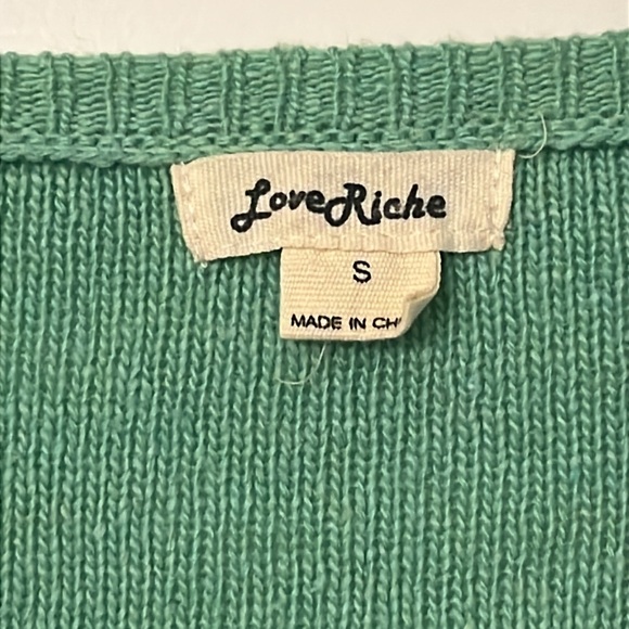 Polka Dot Mint Green Sweater - Picture 2 of 5